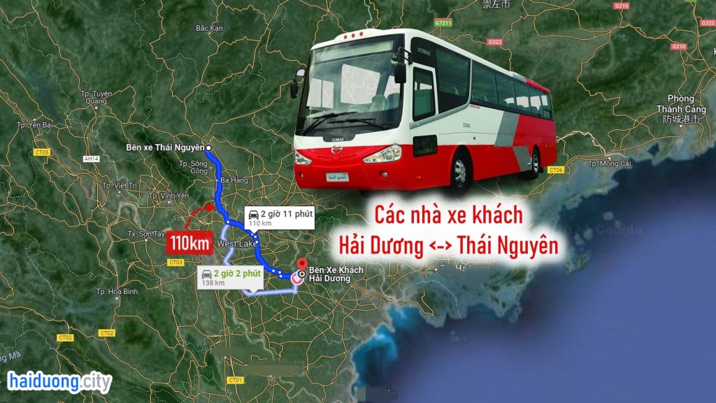 xe khách hải dương thái nguyên